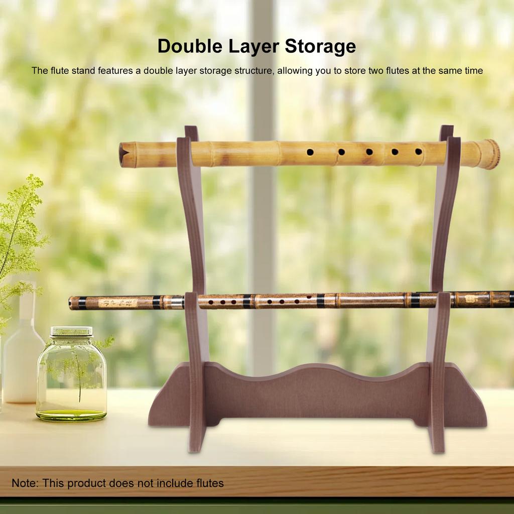 Flute Stand Desktop Flute Stand Display Holder Support Double Layer Storage Lightweight Violin Bows