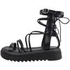 Platform casual Internet celebrity white retro heightening platform sandals women 2025 new summer beach wear Roman shoes