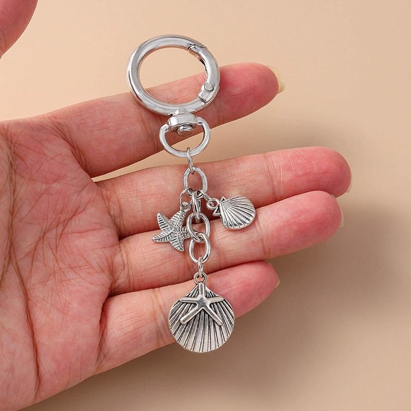 Fashion Starfish Shell for Women Men Car Key Pendant Accessories DIY Jewelry Gifts Bag Charm