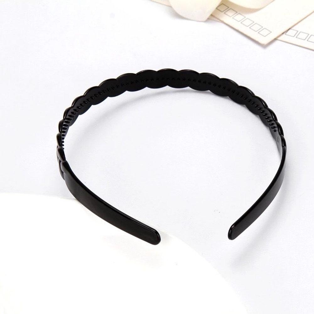 Face Resin Headdress Anti-slip Unisex Black Wavy Hair accessories Headband Head Hoop Hair Hoop