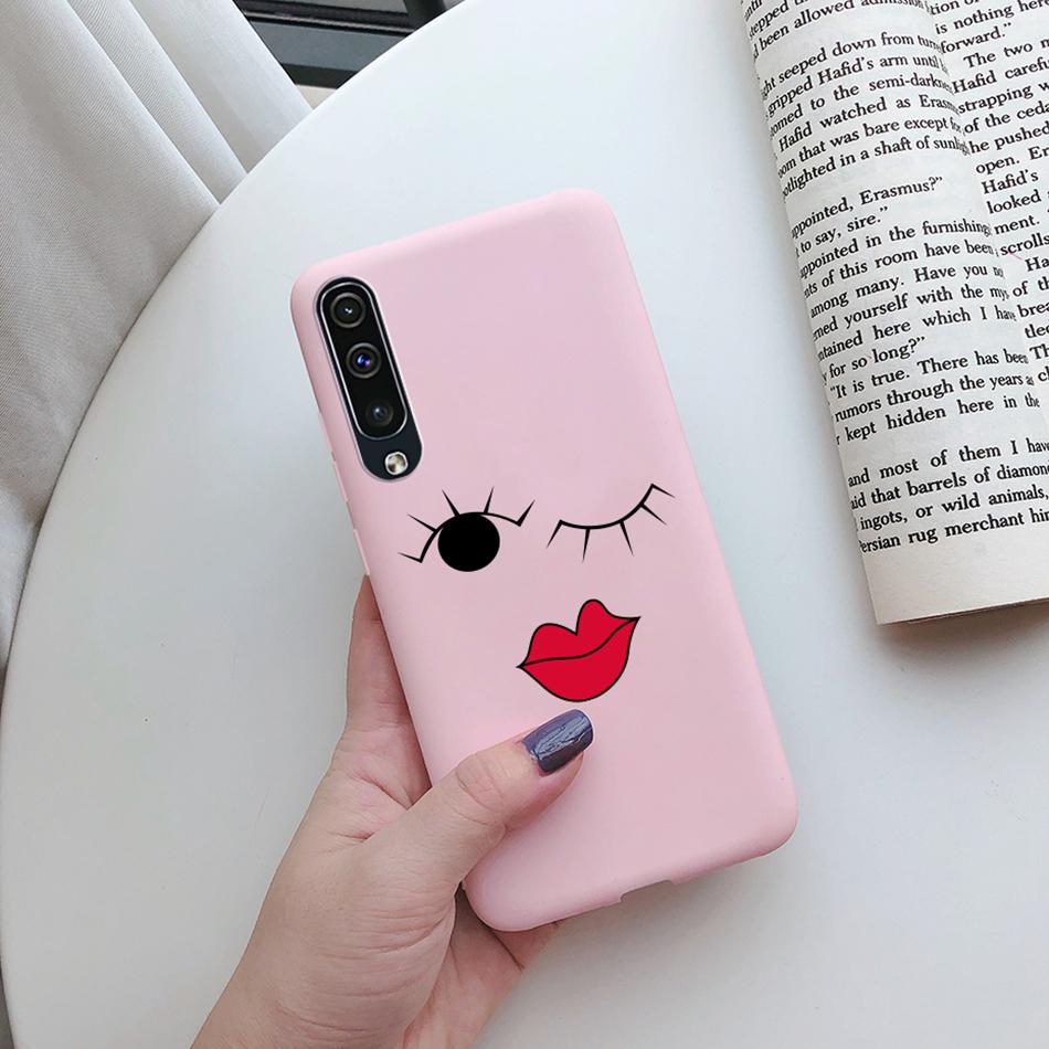 Love Heart Case For Samsung Galaxy A20 A30 A40 A50 A70 A20E Silicone Case Cute Cat Cactus Phone Cover Galaxy A20S A30S A50S Case