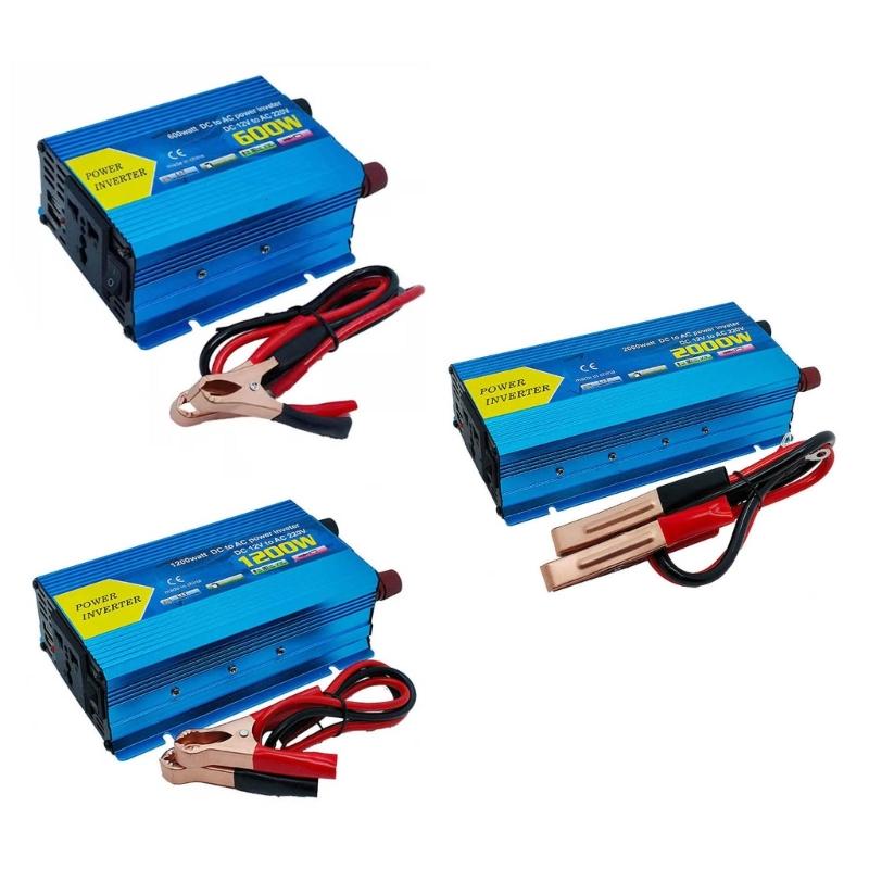 Efficient Modified Sines  Power Inverters 12VDC to 110V 220V High Energy Conversion for Stable Output in Camping Travel