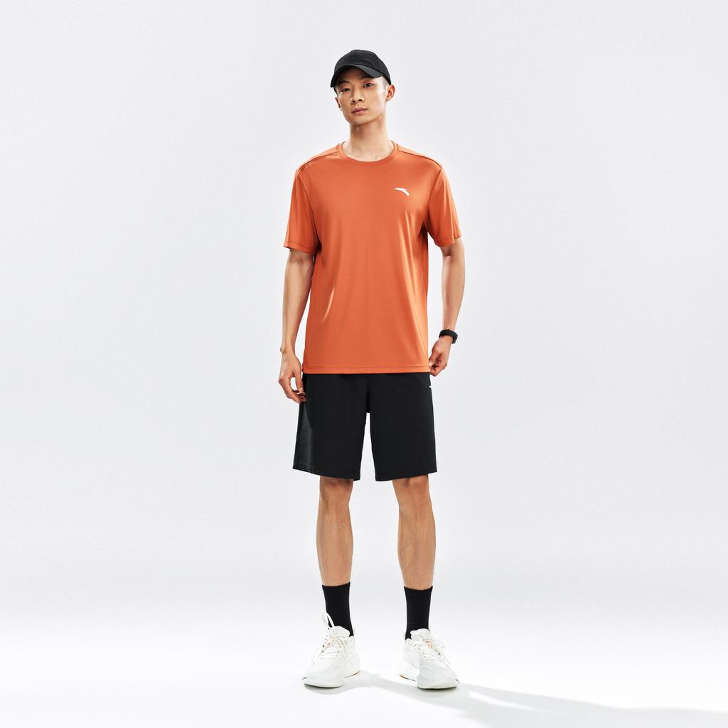 Anta Training Suit Summer Casual Sports Set Men suit Tea-Brown Orange 952627202-3