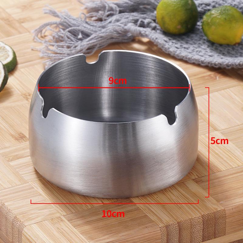 Stainless Steel Windproof Ashtray: Large, Creative Design for Home, Restaurant, and Cafe
