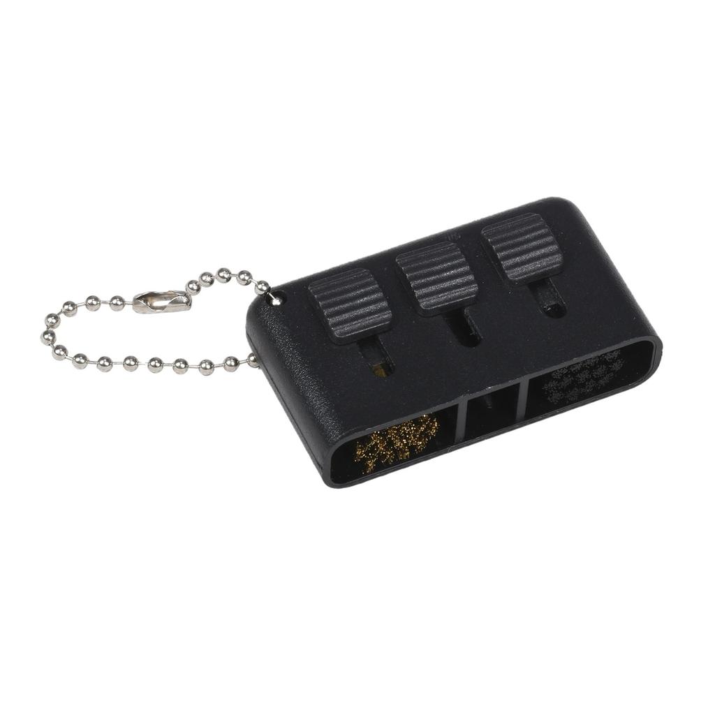 The Golf Club Three-in-One Cleaning Brush combines wire bristles, nylon bristles, and a  cleaner for deep and effective cleaning