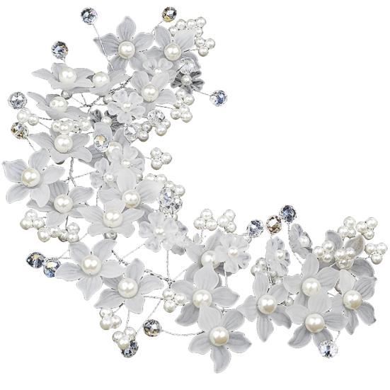 

Hair Pins Flower Durable Plastic Flower Bride Wedding Headdress for Wedding белый