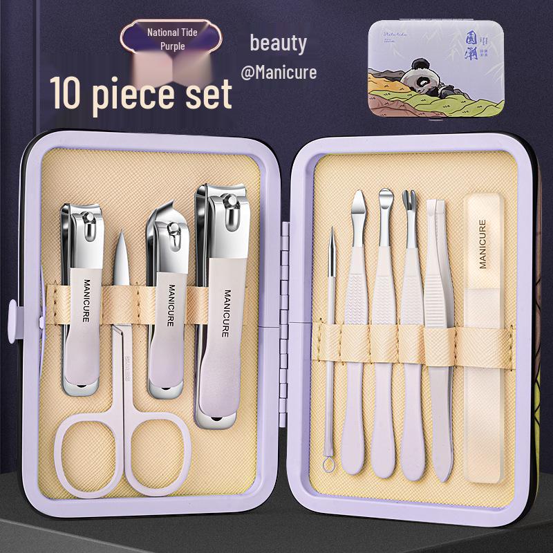 Stainless Steel Manicure & Pedicure Nail Clipper & Knife Set - National Tide Collection
