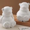 Bear Statue Resin Jar Mould with Lid Concrete Cement Silicone Mould for Epoxy Resin Candle Container Holiday Decoration