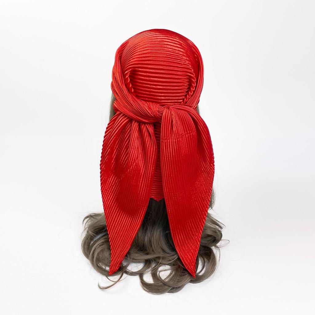 Fashionable New Versatile Headscarf Large Square Scarf Solid Color Scarf Women'S Simulated Silk Satin Scarf