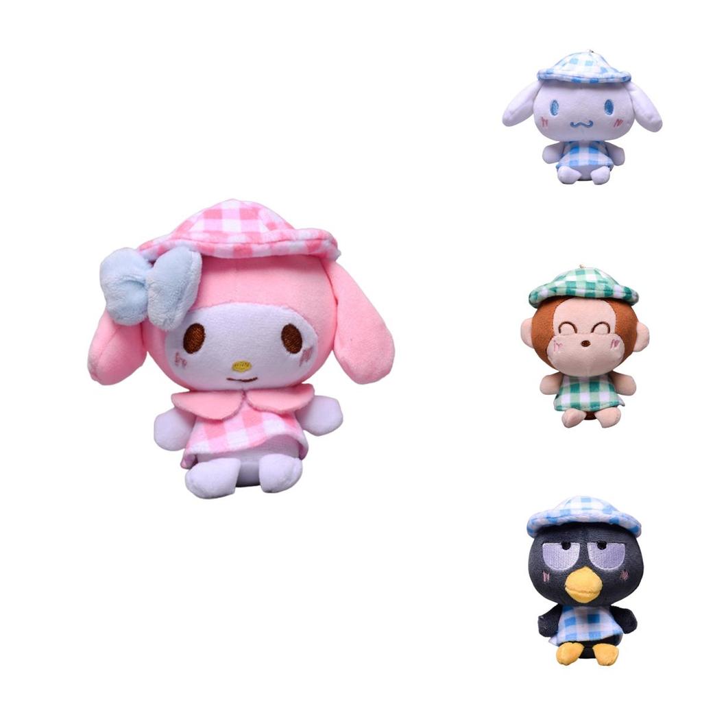 Cute Sanrios Kuromi Melody Cinnamoroll Plush Doll Pendant For Bag And Keychain Decoration