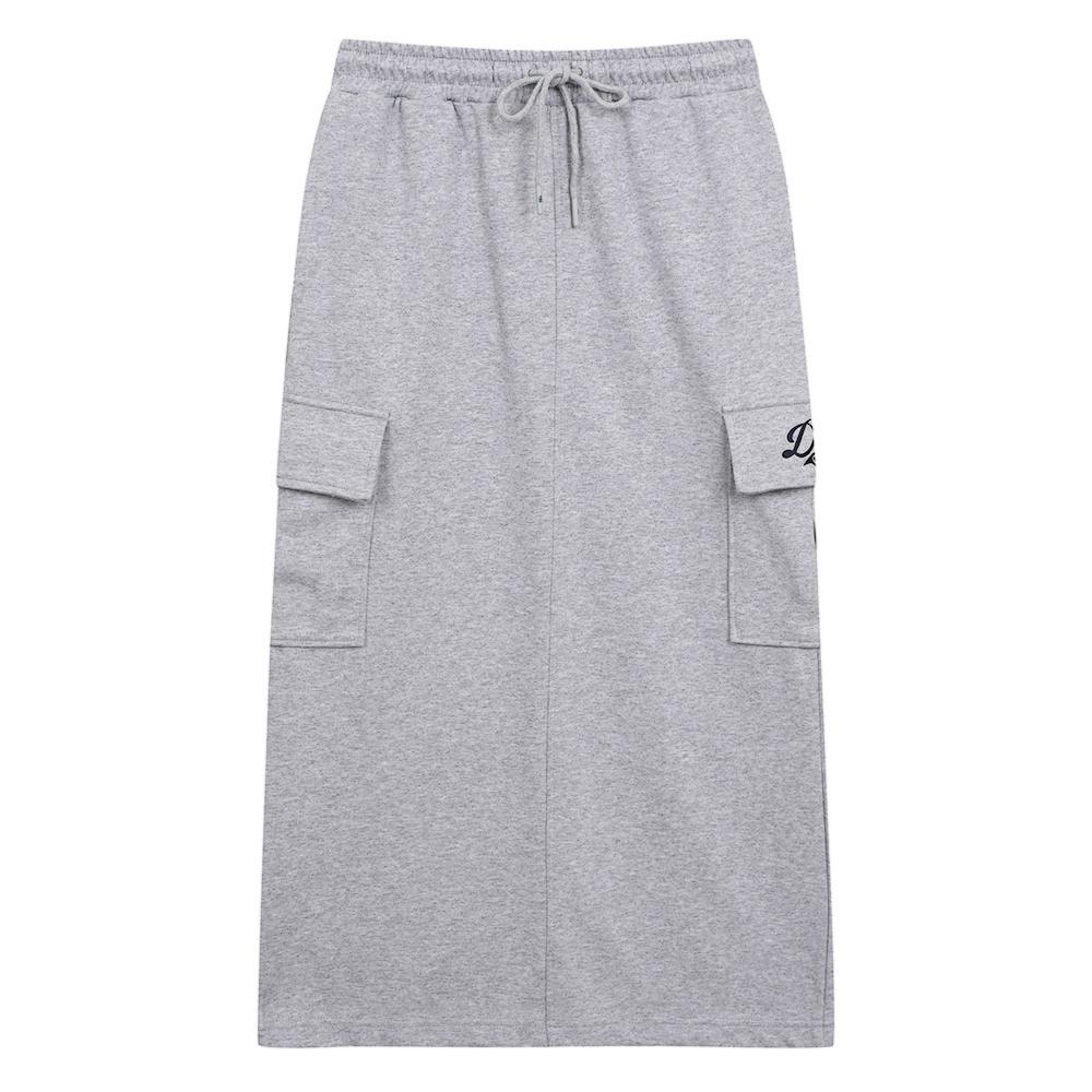 Enbiei Women'S Lettering Cargo Skirt (N251Tk731P) Melange Gray