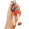 Pvc Chicken Wing Bone Charm Simulated Chicken Leg Bone Key Ring Props Imitation Food Key Chain Bag Pendant Decoration Cute Gift