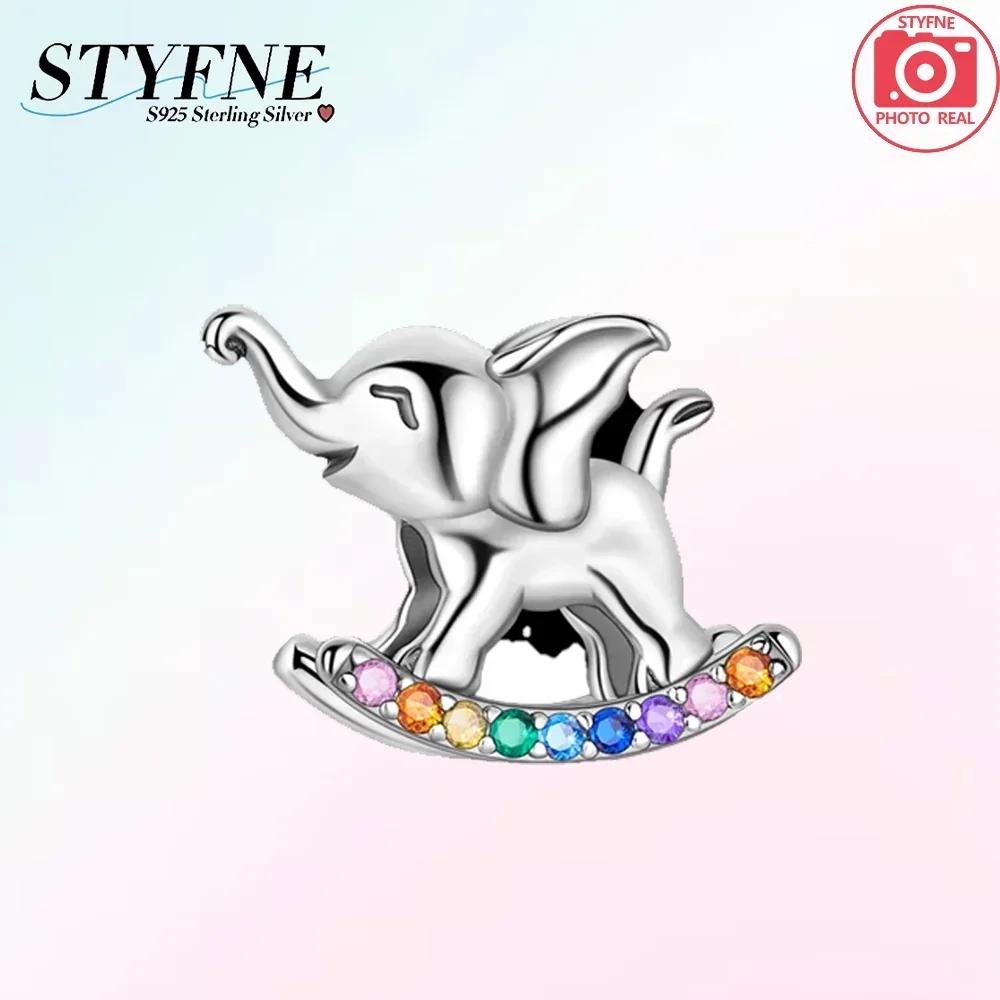 Women's Pendant Bead Component Copper Metal Elephant Charm Bead Component Compatible With Do It Yourself Bracelet High Quality Fine Jewelry Necklace
