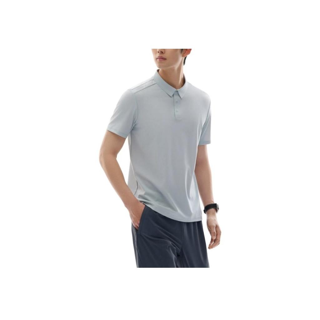 Anta Training Series Solid Color Comfortable Breathable Versatile Slim Fit Short Sleeve Polo Shirt Men Polo Shirts Cloud-Gray 952527112-1