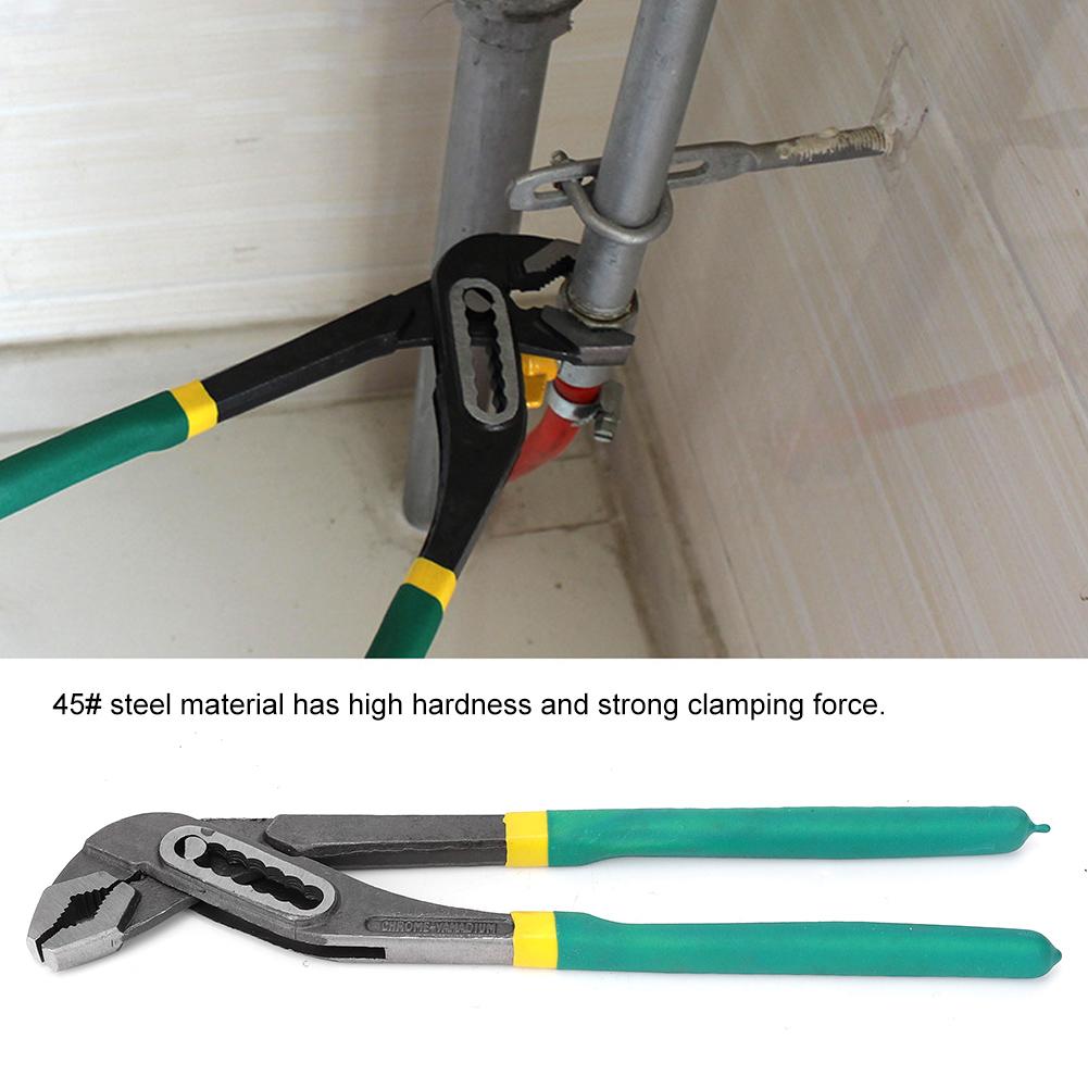 Kraftig pumpetang Justerbar vannpumpe Rørleggertang 45# stål Industrikvalitet mindre enn br mer enn (12 tommer )