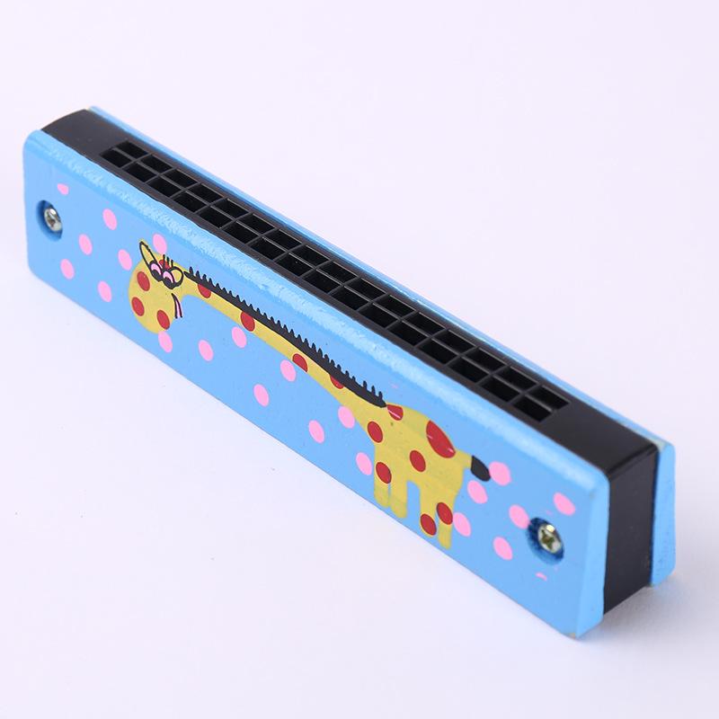 16-Hole Wooden Harmonica for Kids - Beginner Wind Instrument Training Aid