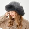 Cappello Lei Feng Inverno da Donna per Equitazione All'Aperto Cappello Caldo Antivento Freddo Cappello con Paraorecchie in Pelliccia di Coniglio