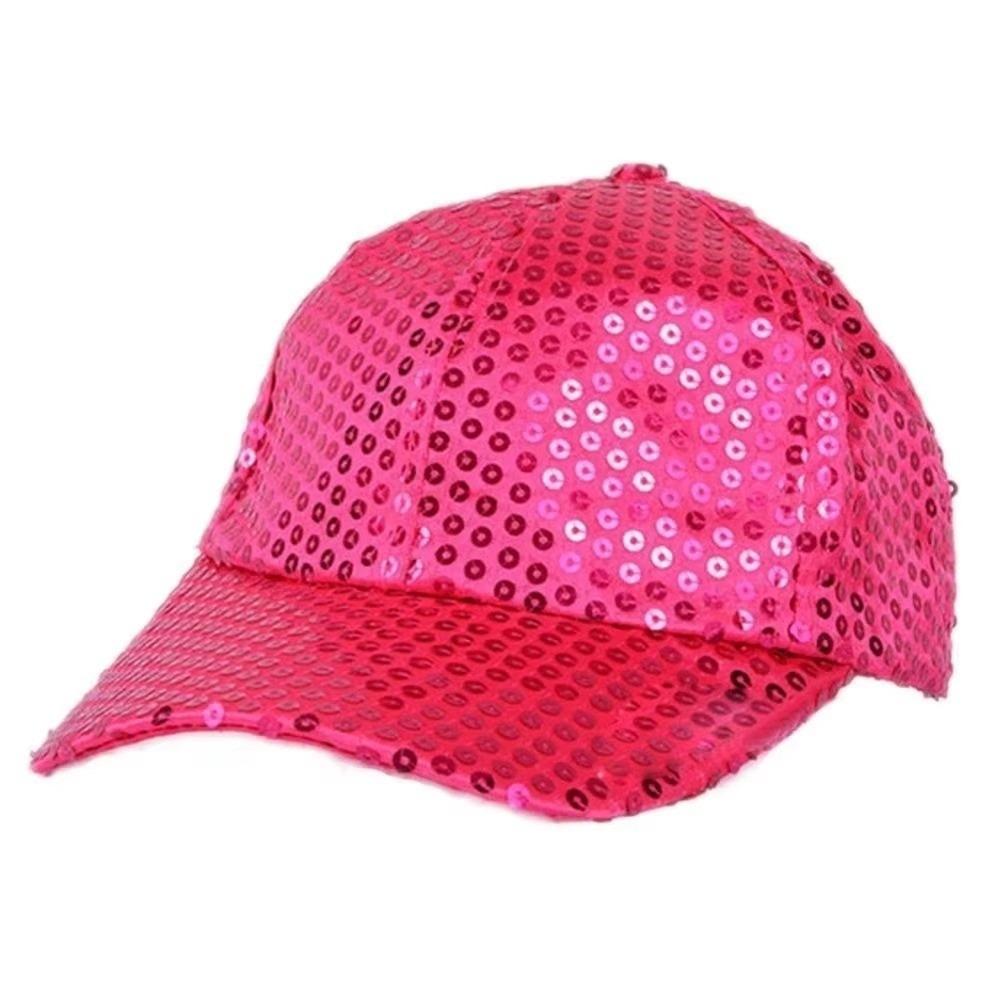 Brilliant Sun Cap Shiny Glitter Peaked Cap Simple Sequins Baseball Cap Wedding
