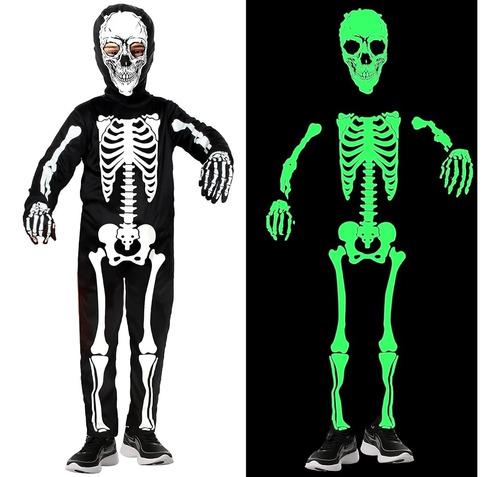 Kids Halloween Skeleton Costume, Glow In The Dark Costume,