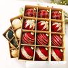 New High-end Diamond 6cm Pompom Velvet Exquisite Christmas Hat Decoration Christmas Tree Pendant Set