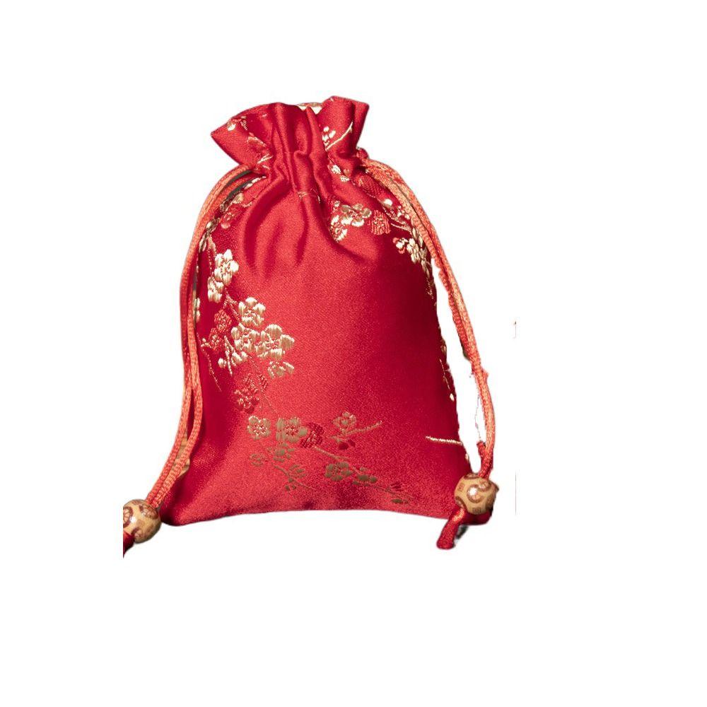 Embroidered Storage Bag Satin Jewelry Packaging Bag Retro Women Sachet  Party