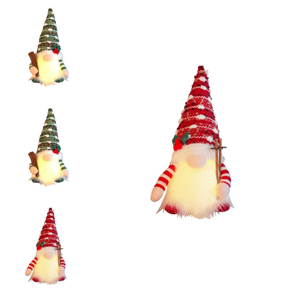 Rudolph Christmas Light Up Sled Plush Toy With Long Beard For Holiday Decor