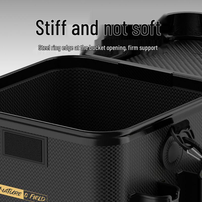 Portable Transparent Fish Keeper: Foldable Fishing Bucket & Lure Container
