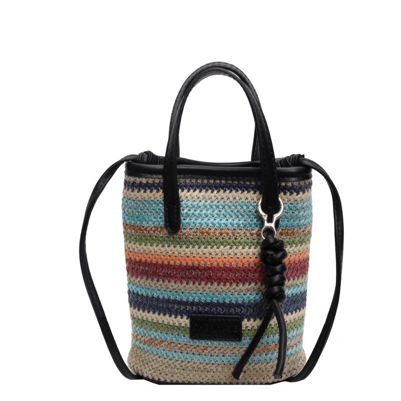 Fashionable Mobile Phone Bag, Casual and Simple Color-blocking Hand-held Shoulder Bag