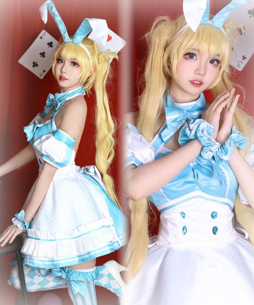 NIUKACOS Order Artoria Caster Swimsuit Cosplay Bunny Halloween Bunny Game Anime Costume for Photo Shoots and Size S Fate/Grand Costume, Girl, Suit,