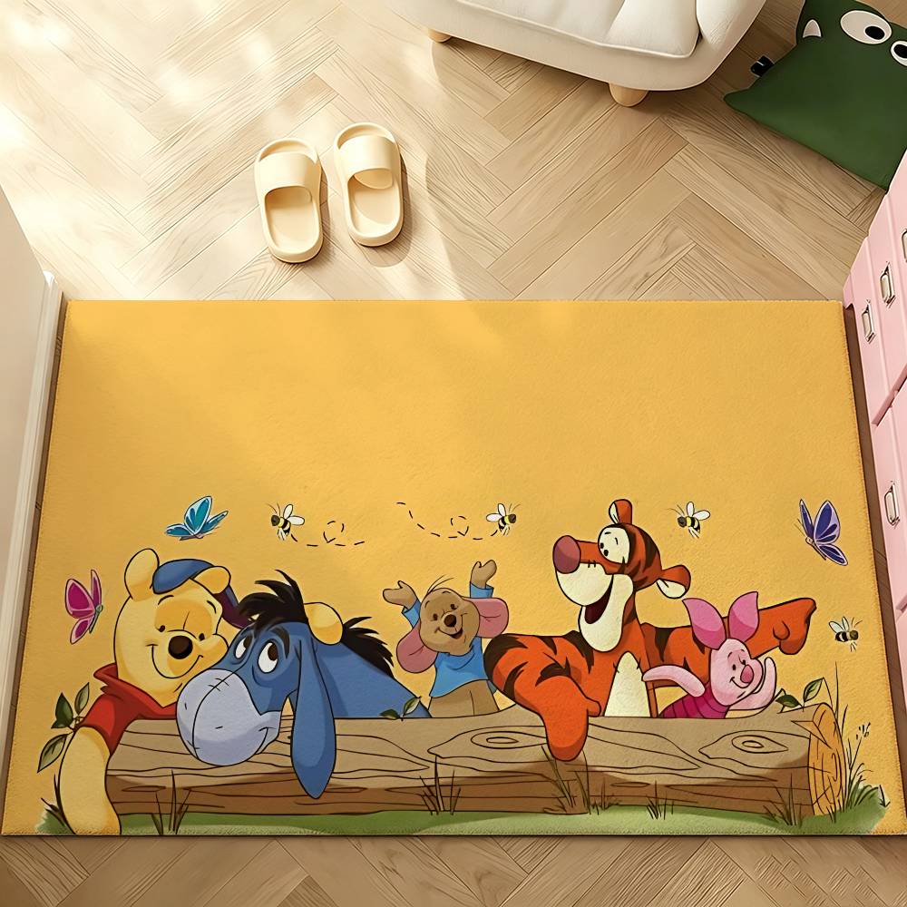 Cute W-Winnie The P-Pooh-S Kawaii Carpet Bathroom Anti-slip Mat Door Mat Home Decoration Mat Entrance Door Mat Scratch-resistant