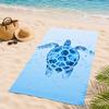 Blue Sea Turtle Beach Towel Flat Print Artistic Ocean Animal Quick Dry Bath Towel for Summer Vacation Pool Travel Gift