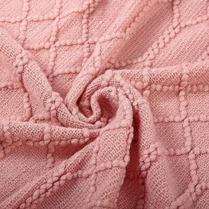 Oversized Tassel Knitted Throw Blankets Chunky Vintage Luxury Nordic Gift Blankets Bedspread Travel Cover Manta Para Sofá Green