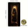 2D Halloween Haunted Girl Door Banner, Scary Spooky Party Decor