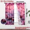2pcs   2D FLAT PRINTING Curtains (Without Rod) Sparkling Cash Chic Contemporary Curtains Fabric Curtains Outdoor Decorations for