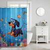 Cute Vintage Aesthetic Shower Curtains, Modern Waterproof Bath Curtain, Fabric Cloth Shower Curtain for Bathroom Decor, Brown