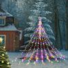 317LEDs Waterfall Lights 8 Modes Tree Light Pentagram Christmas Tree Decorative Waterfall Lights