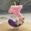 Creative Design Cute Cartoon Unicorn Birthday Candle Cake Atmosphere Birthday Decoration Candle Colorful