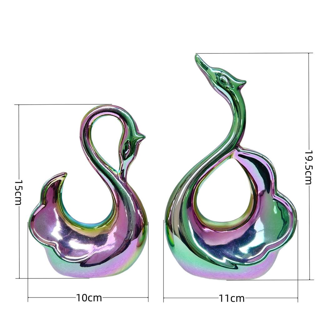 Figuritas de Cisne de Lujo: Decoración Elegante para Entrada, Sala de Estar o Armario