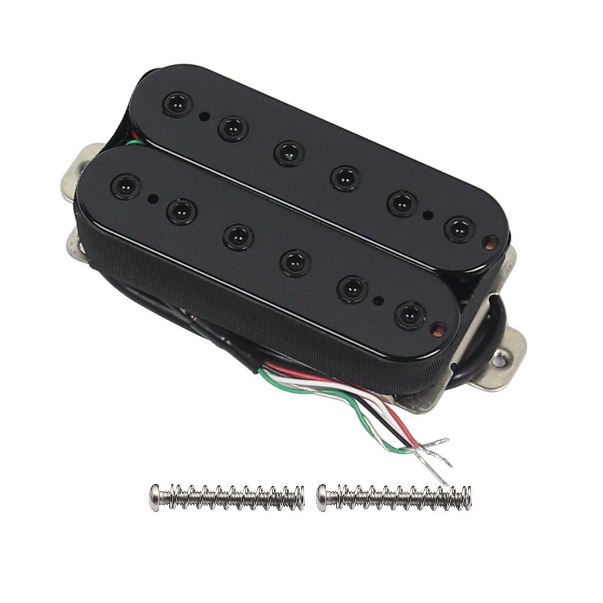 FLEOR Alnico 5 Guitar Bridge Pickup Double Coil Humbucker Pickup 14K 4-Wires,Black or White чёрный