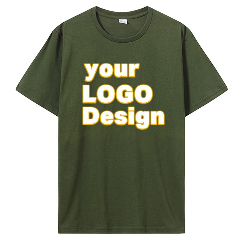 Customized Your OwnText Tshirt Male Personalized Gifts T Shirt Unisex Cotton Tops Tees Men's Clothing