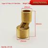 4-Point Copper Male Elbow Tee Union with Internal/External Thread for Plumbing and Pipe Joint Accessories