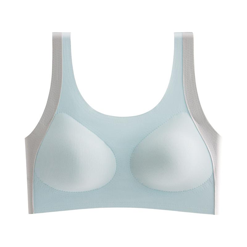 Three-stage Girl and Older Child with Chest Pad Fixed Cup Anti-light Tube Top Without Steel Ring Sports Vest Underwear