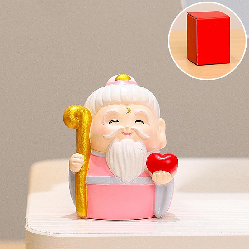 

Cute God Of Wealth Ornaments Chinese Style Immortals Shentai Home Entry Workstations Office Desktops Emotional Stability Decor