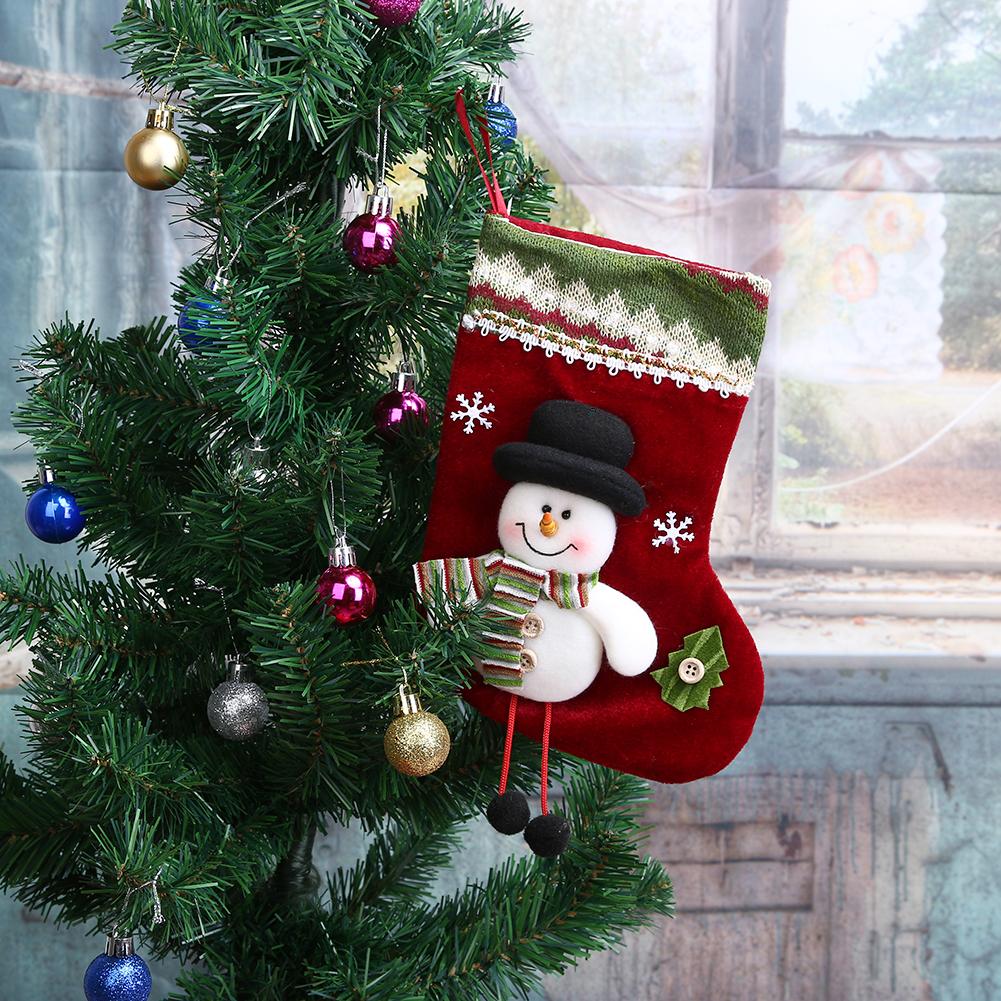 Christmas Stocking Candy Bags Xmas Socks Gift Bags Christmas Party Decor