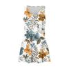 Women's Casual Fashion V-neck Sleeveless Floral Print Side Pocket Dress