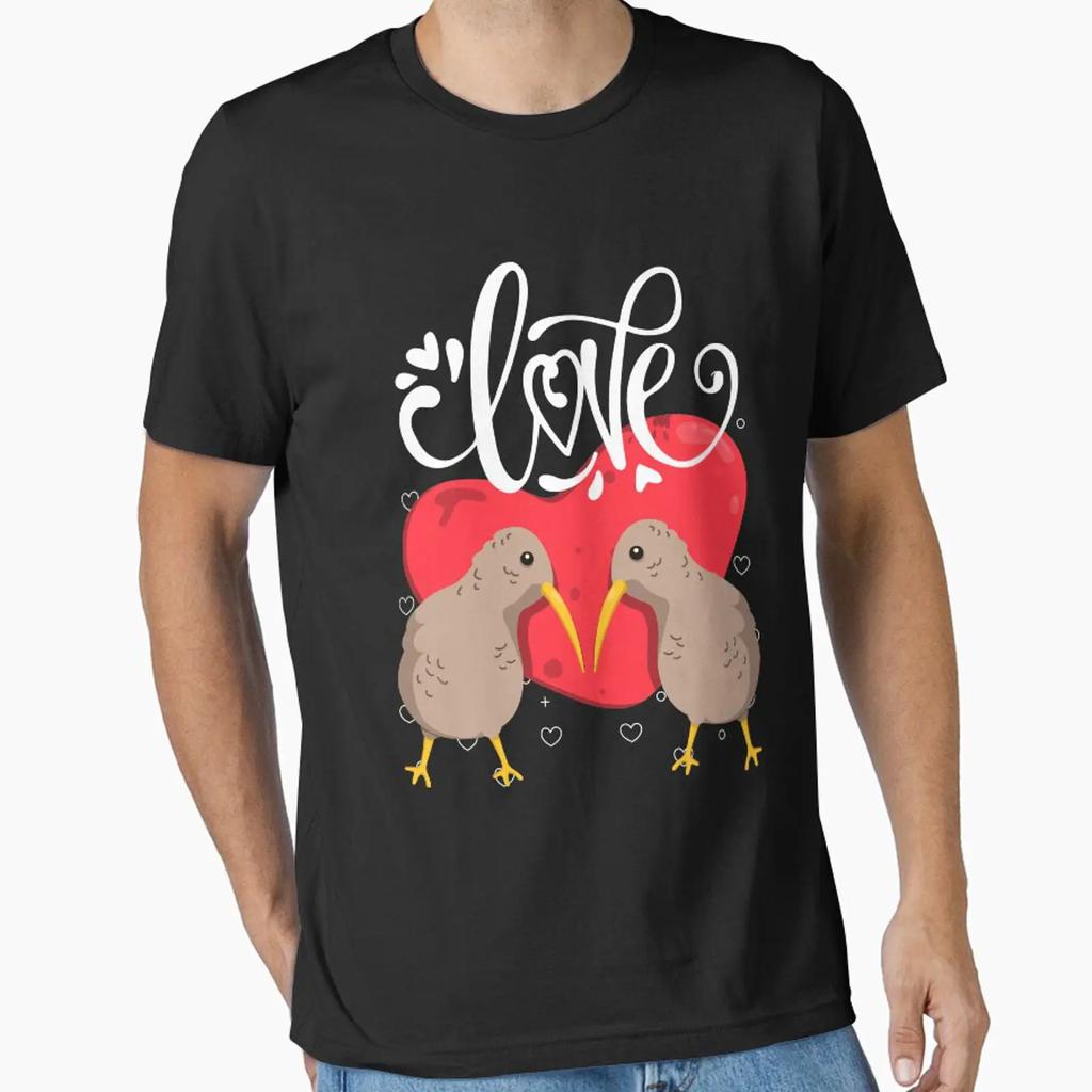 Funny New Zealand Kiwi Bird In Love Couple Marriage Wedding Designed And Sold By Artt T Shirtz Vintage Breathable