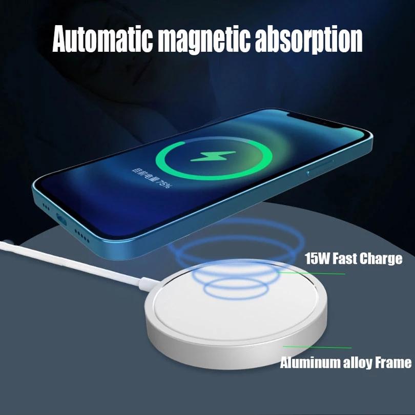 15W Qi Bezdrátová nabíječka Originální Apple Bezdrátová nabíječka pro IPhone 12 Pro Max Rychlé nabíjení Typ C IPhone 12 Mini Rychlé nabíjení