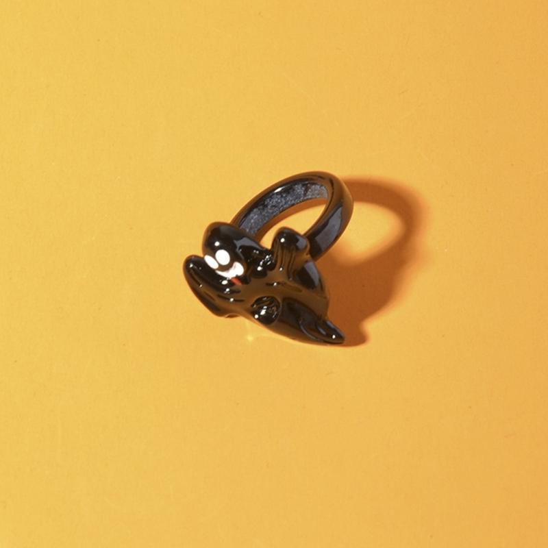 Fashion Lightweight Rings Bat Specter Pumpkin Stacking Rings Big-eyed Crystal Exaggerated Rings Suitable for Ladies