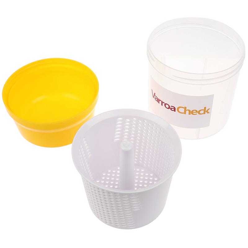 Botella de prueba de ácaros Varroa, colmena de apicultura, herramientas para comprobar ácaros, 1 ud.