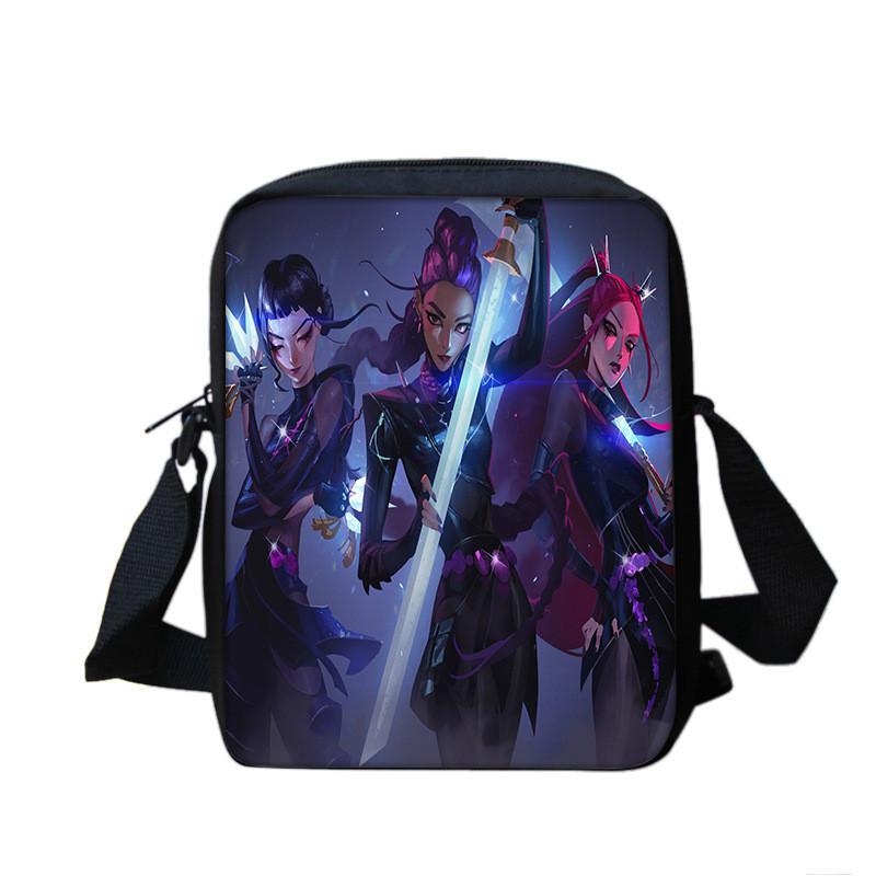 Kpop Demon Hunters Crossbody Tas Met Geprint Ontwerp Voor Middelbare Scholieren